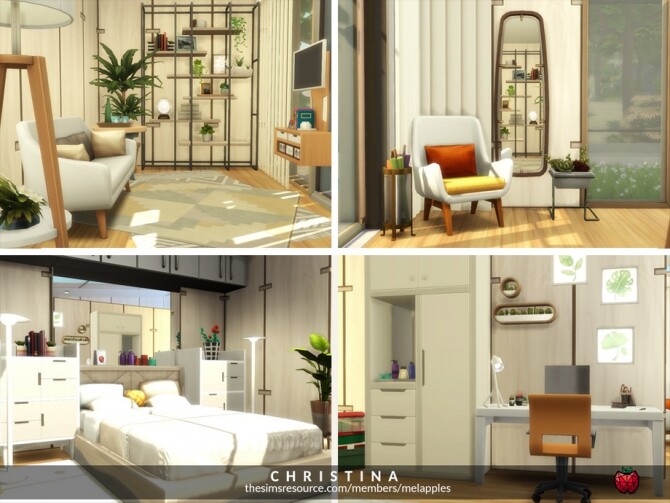 Sims 4 Christina tiny home no cc by melapples at TSR