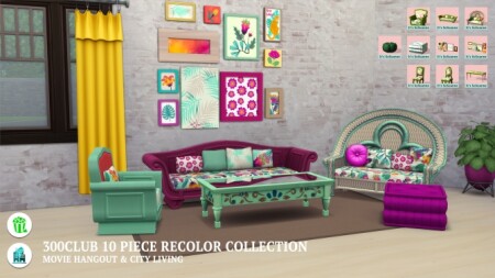Movie Hangout/City Living 300Club Recolor Collection by ImSuanne at Mod The Sims