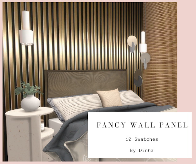 Sims 4 Fancy Wall Panel at Dinha Gamer