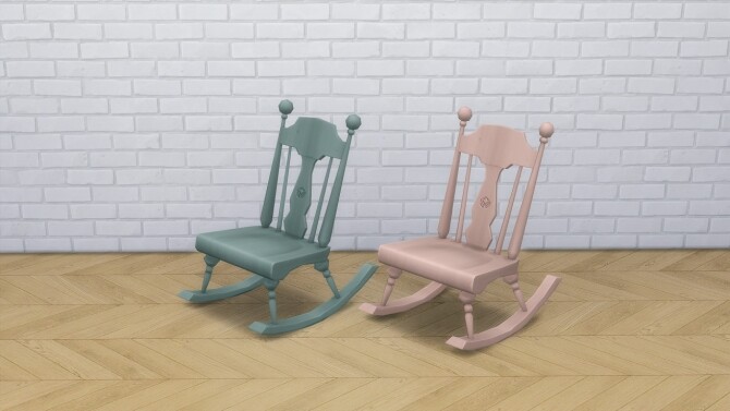 Sims 4 Armless Rocking Chair at Modern Crafter CC