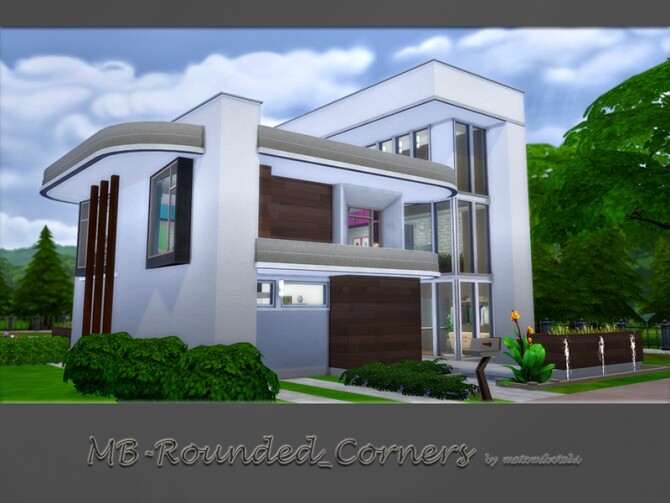 Sims 4 MB Rounded Corners Home by matomibotaki at TSR