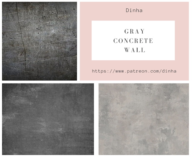 Sims 4 Gray Concrete Wall   7 Swatches at Dinha Gamer
