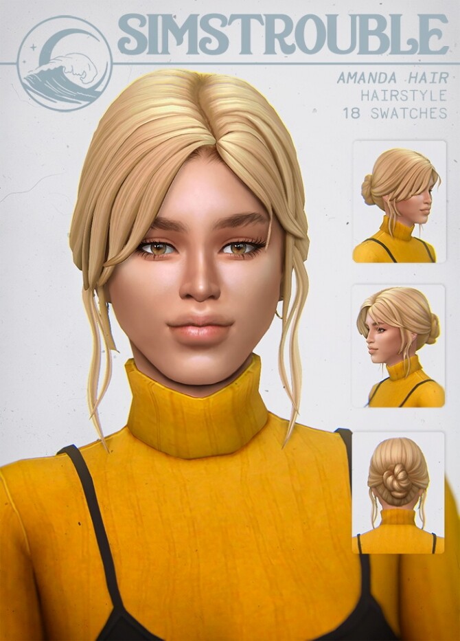 Sims 4 AMANDA hair at SimsTrouble