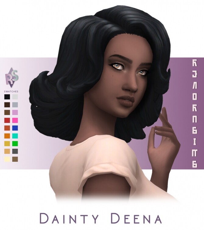 Sims 4 Dainty Deena Hair Edit at RENORASIMS