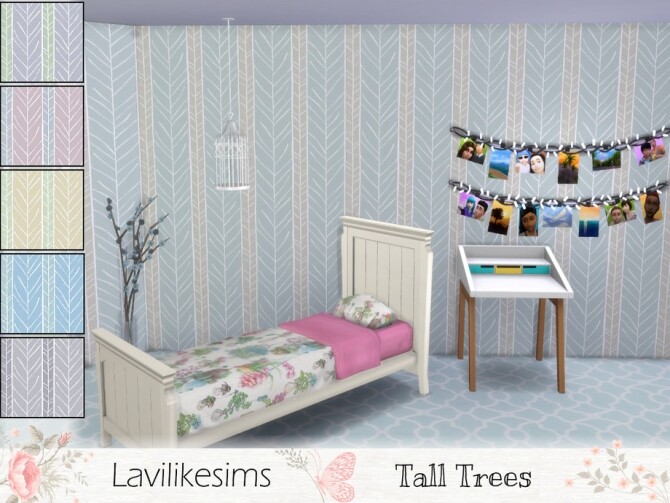 Sims 4 Tall Trees Wallpaper by lavilikesims at TSR