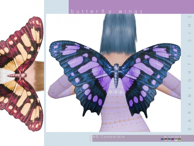 Sims 4 Butterfly Wings by DarkNighTt at TSR