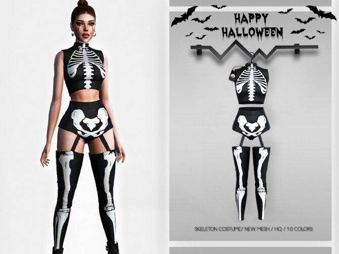 Sims 4 Skeleton Costume BD350 by busra tr at TSR