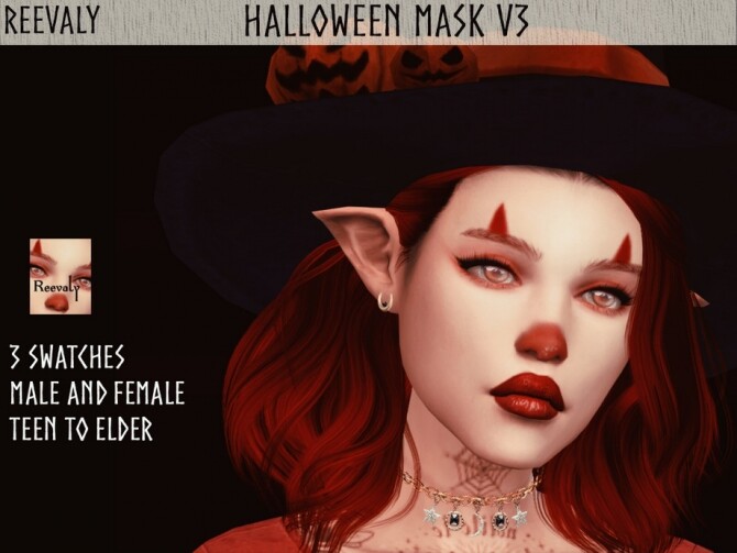 Sims 4 Halloween Mask V3 by Reevaly at TSR