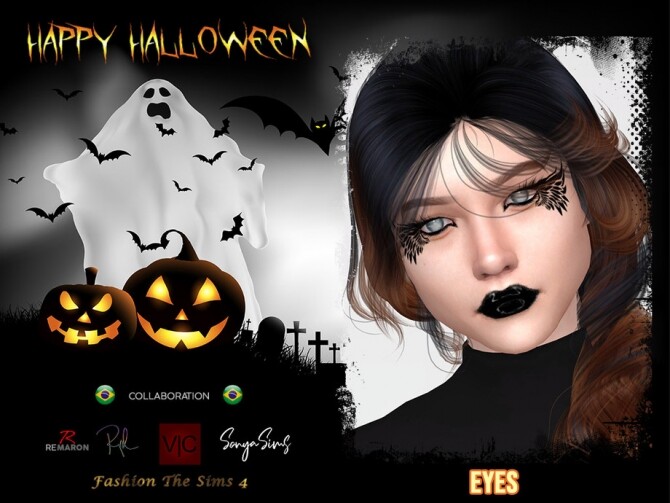 Sims 4 Halloween Angel Eyes 01 by remaron at TSR
