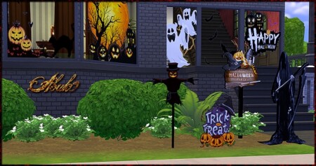 Happy Halloween: 6 windows & 4 statues at Abuk0 Sims4