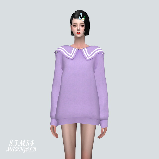Sims 4 Cute Sailor Sweatshirts at Marigold