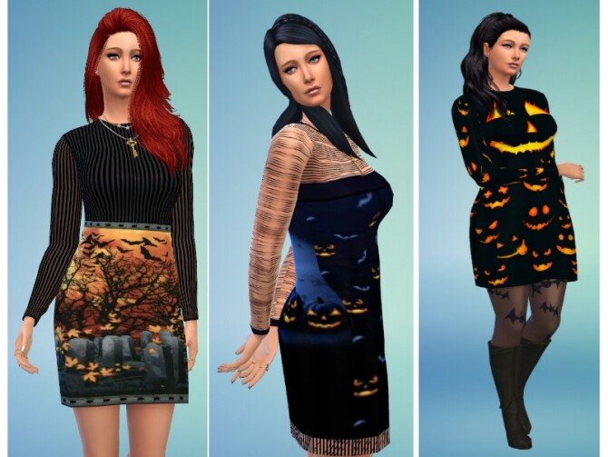 Sims 4 Halloween dress at Louisa Creations4Sims