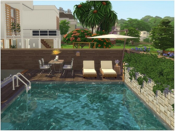 Sims 4 Gray Modern home by lotsbymanal at TSR
