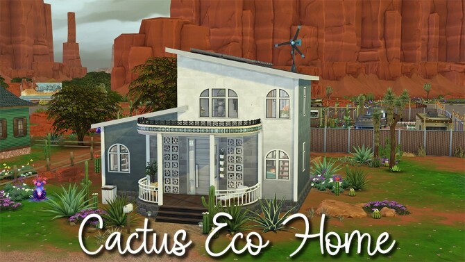 Sims 4 Cactus Eco Home at Frenchie Sim
