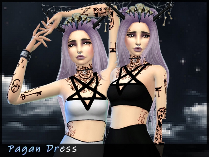 Pagan Dress by Saruin at TSR » Sims 4 Updates