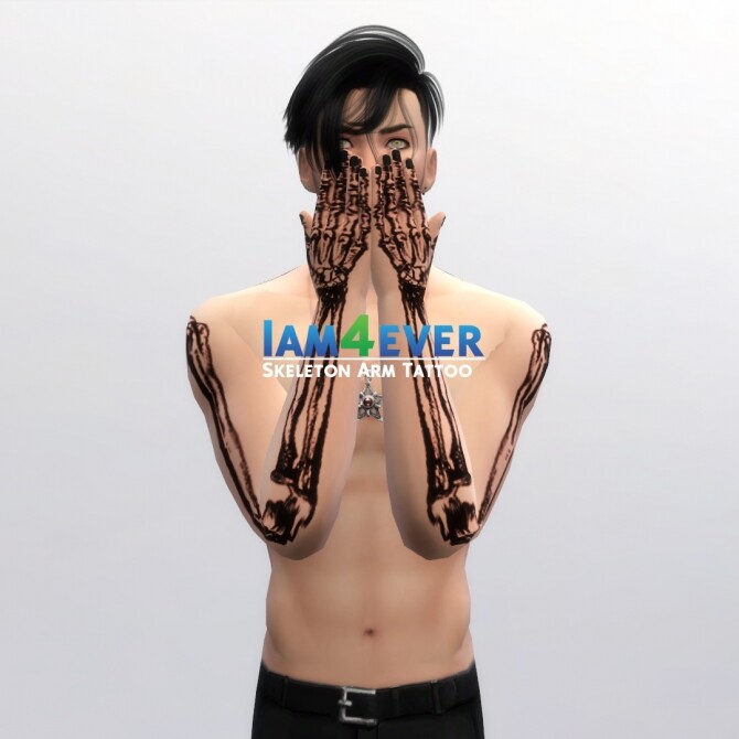 Sims 4 Skeleton Arm Tattoo Set by Iam4ever at Mod The Sims
