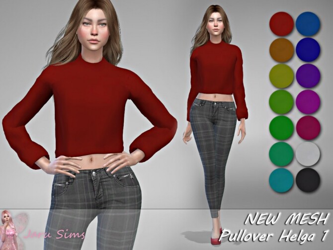 Sims 4 Pullover Helga 1 by Jaru Sims at TSR