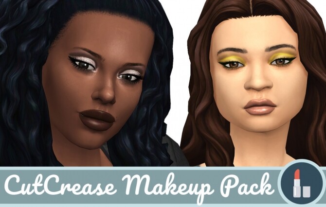 Sims 4 Cut Crease Makeup Pack at Frenchie Sim