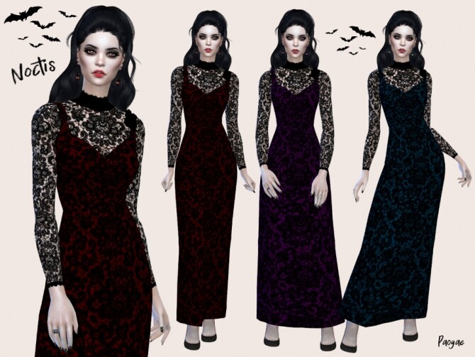 Noctis dress by Paogae at TSR » Sims 4 Updates