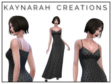 Black Diamond Gown (KC1) by Kaynarah at Mod The Sims