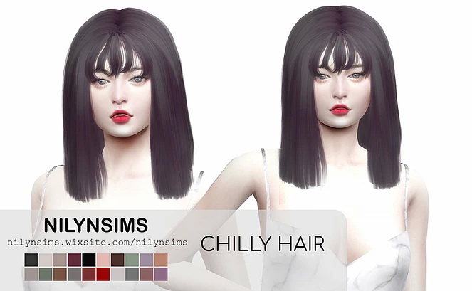Sims 4 CHILLY HAIR at Nilyn Sims 4