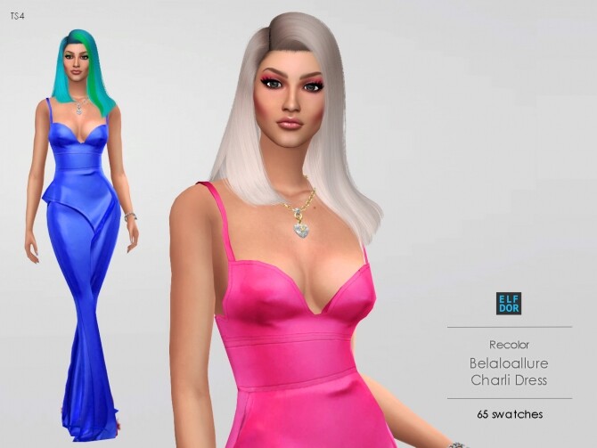 Sims 4 Belaloallure Charli Dress RC at Elfdor Sims