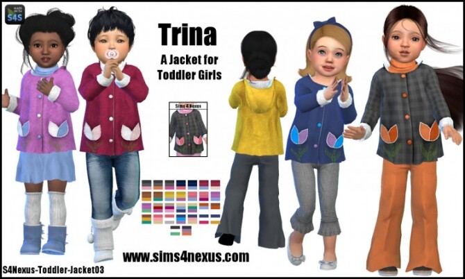 Sims 4 Trina jacket by SamanthaGump at Sims 4 Nexus