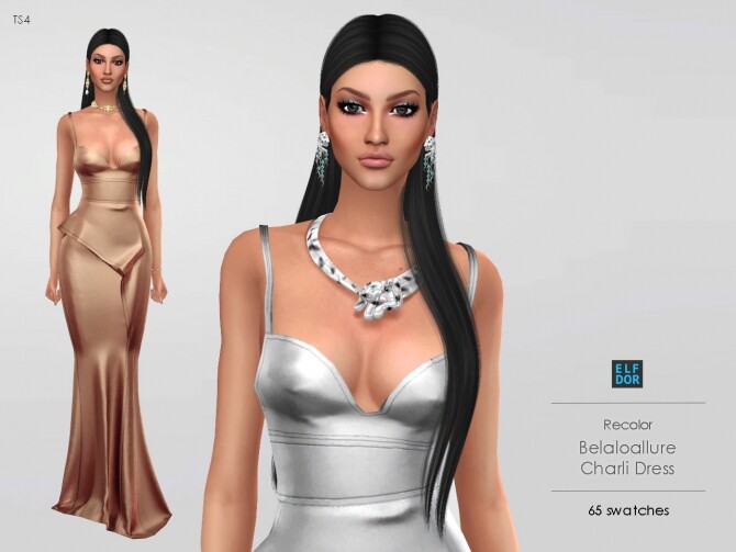 Sims 4 Belaloallure Charli Dress RC at Elfdor Sims