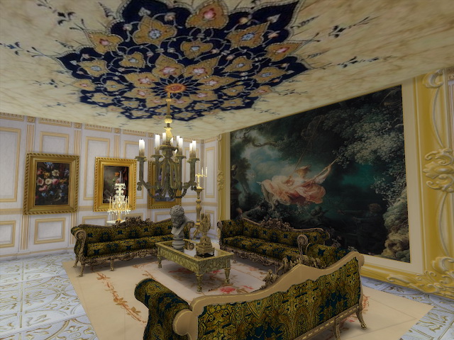 Sims 4 Amazing Golden Ornamented Ceilings Set V at Anna Quinn Stories