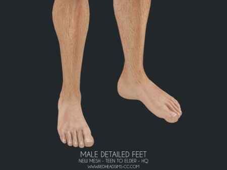 MALE DETAILED FEET SHOES AND DEFAULT at REDHEADSIMS