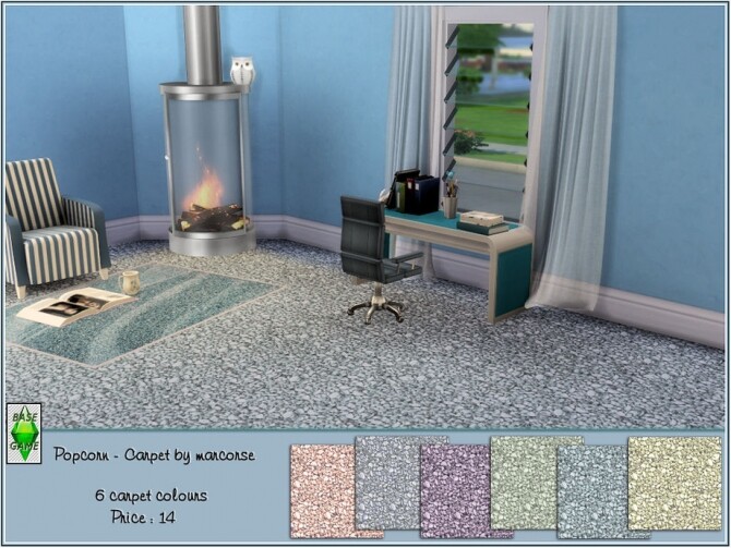 Sims 4 Popcorn carpet by marcorse at TSR