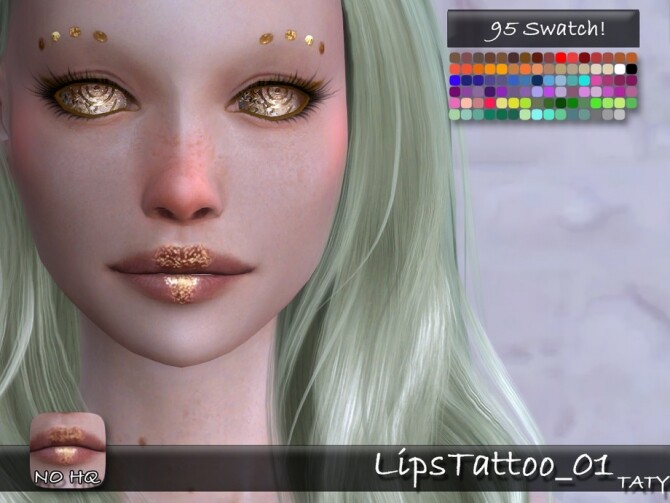 Sims 4 Lips Tattoo 01 by tatygagg at TSR