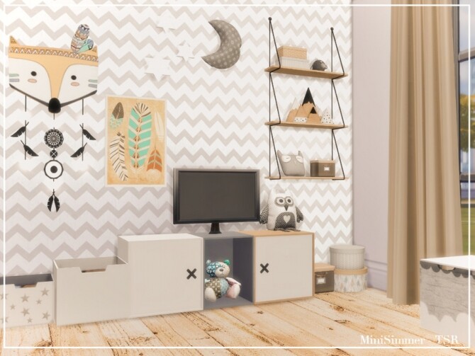 Sims 4 Haley Kids room by Mini Simmer at TSR