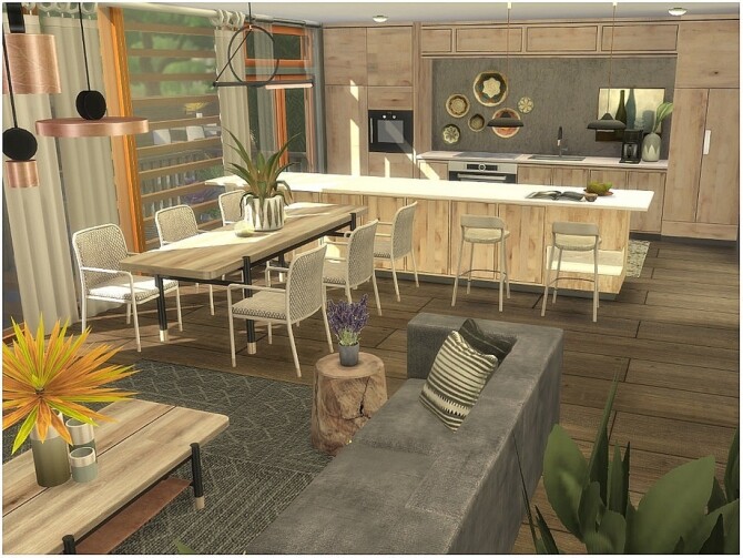 Sims 4 Gray Modern home by lotsbymanal at TSR