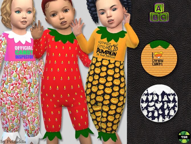 Sims 4 Toddler Halloween Jumpsuit by Pelineldis at TSR