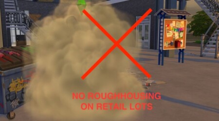 No Roughhousing on Retail Lots by Lebbion at Mod The Sims
