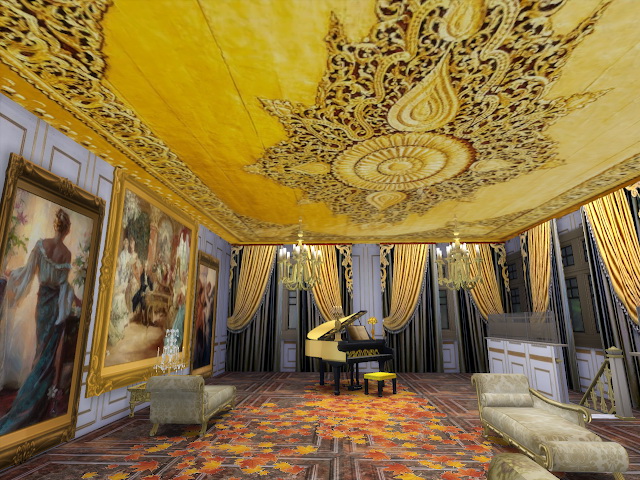 Sims 4 Amazing Golden Ornamented Ceilings Set IV at Anna Quinn Stories