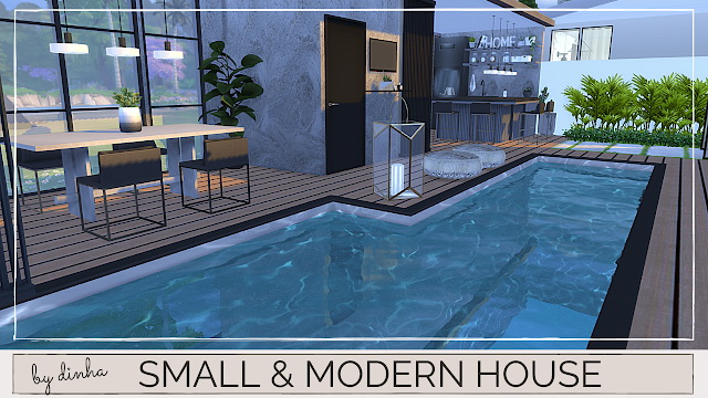 Sims 4 SMALL & MODERN HOUSE II at Dinha Gamer