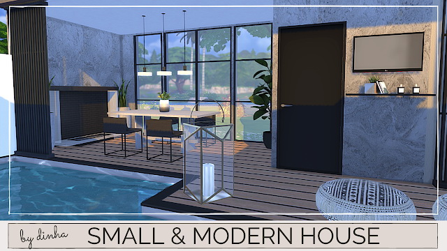 Sims 4 SMALL & MODERN HOUSE II at Dinha Gamer
