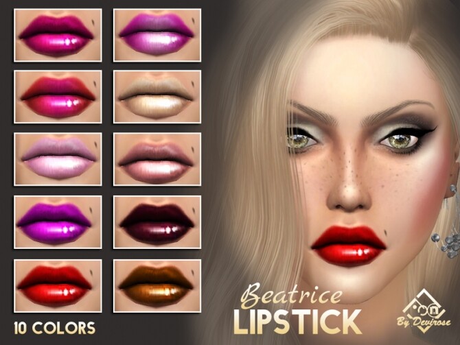 Sims 4 Beatrice Lipstick by Devirose at TSR
