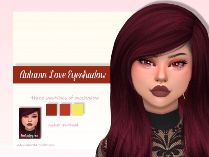 Sims 4 Autumn Love Eyeshadow by LadySimmer94 at TSR