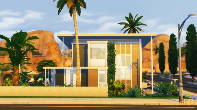 WOOD CONCRETE HOUSE at Mister Glucose » Sims 4 Updates