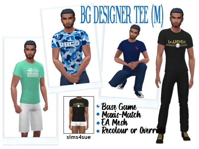 Sims 4 BG DESIGNER TEE (M) at Sims4Sue