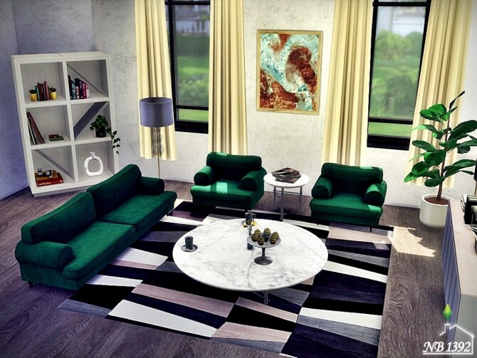 Sims 4 Blissful Living room by nobody1392 at TSR