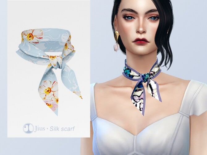 Sims 4 Silk scarf 01 by Jius at TSR