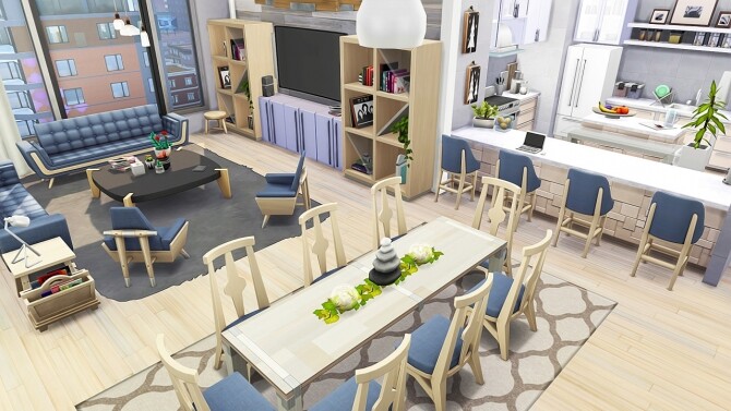 Sims 4 BIG FAMILY APARTMENT at Aveline Sims