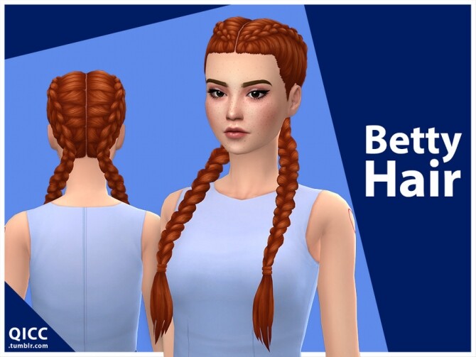 Sims 4 Betty Hair Set by qicc at TSR