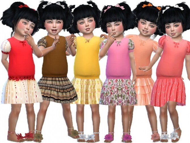 Sims 4 Nina toddler dress by TrudieOpp at TSR