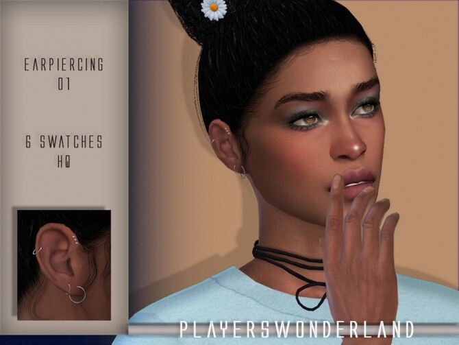 Sims 4 Ear Piercings CC Colaboration Part 2 by PlayersWonderland at TSR