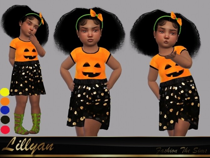 Sims 4 Dress Silvia baby by LYLLYAN at TSR